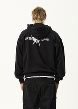AFENDS Mens Spiked - Zip Hood - Black - Afends mens spiked   zip hood   black