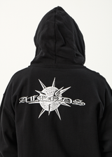 AFENDS Mens Spiked - Zip Hood - Black - Afends mens spiked   zip hood   black