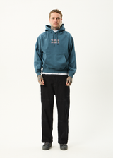 AFENDS Mens Sixsixsix - Boxy Raglan Hoodie - Fuel - Afends mens sixsixsix   boxy raglan hoodie   fuel