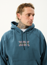 AFENDS Mens Sixsixsix - Boxy Raglan Hoodie - Fuel - Afends mens sixsixsix   boxy raglan hoodie   fuel