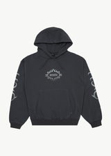 AFENDS Mens My Tribe - Boxy Hoodie - Charcoal - Afends mens my tribe   boxy hoodie   charcoal