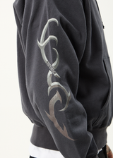 AFENDS Mens My Tribe - Boxy Hoodie - Charcoal - Afends mens my tribe   boxy hoodie   charcoal