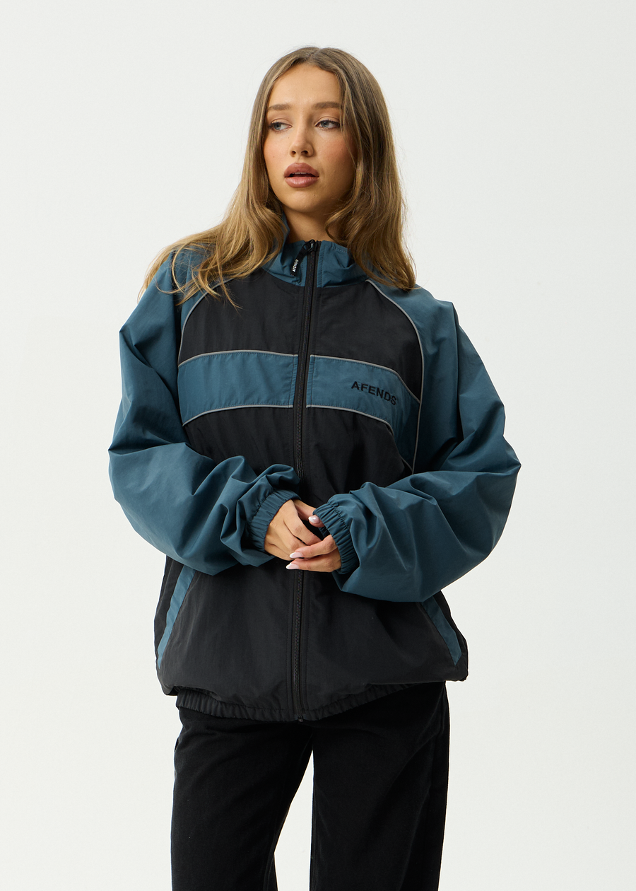 AFENDS Mens Spicy - Sports Spray Jacket - Black