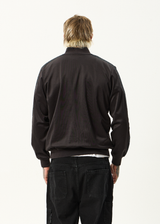 AFENDS Mens Spinal - Track Zip Up Jacket - Black - Afends mens spinal   track zip up jacket   black