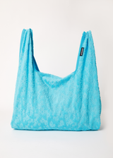 AFENDS Unisex Moon - Terry Oversized Tote Bag - Blue Daisy - Afends unisex moon   terry oversized tote bag   blue daisy 