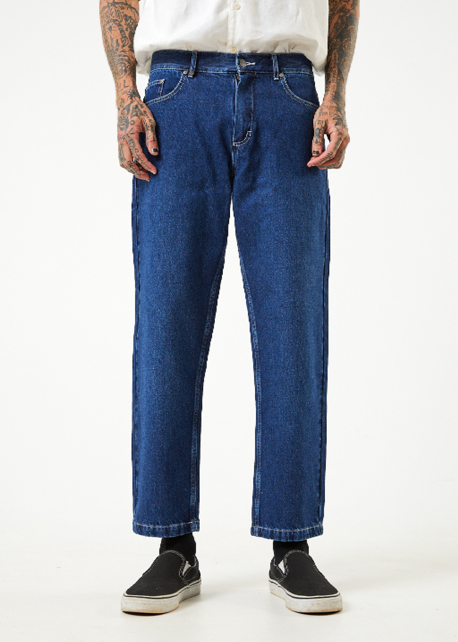 AFENDS Mens Ninety Twos - Denim Relaxed Jean - Original Rinse