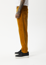 AFENDS Mens Waterfall Ninety Twos - Corduroy Relaxed Pant - Mustard - Afends mens waterfall ninety twos   corduroy relaxed pant   mustard