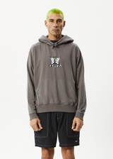 AFENDS Mens Fly Free - Graphic Hoodie - Steel - Afends mens fly free   graphic hoodie   steel 