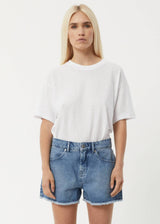 AFENDS Womens Isabella - Denim Low Rise Short - Worn Blue - Afends womens isabella   denim low rise short   worn blue