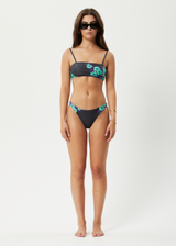 AFENDS Womens House Of Darwin - Bikini Bottoms - Charcoal Floral - Afends womens house of darwin   bikini bottoms   charcoal floral 