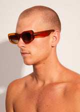 AFENDS Unisex Super Haze - Sunglasses - Clear Orange - Afends unisex super haze   sunglasses   clear orange 