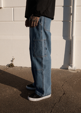 AFENDS Mens Richmond - Denim Workwear Jean - Worn Blue - Afends mens richmond   denim workwear jean   worn blue