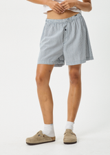 AFENDS Mens Intergalactic - Boxer Short - Navy Stripe - Afends mens intergalactic   boxer short   navy stripe