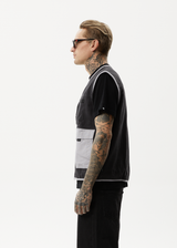 AFENDS Unisex Foreword - Unisex Convertible Jacket - Charcoal - Afends unisex foreword   unisex convertible jacket   charcoal 