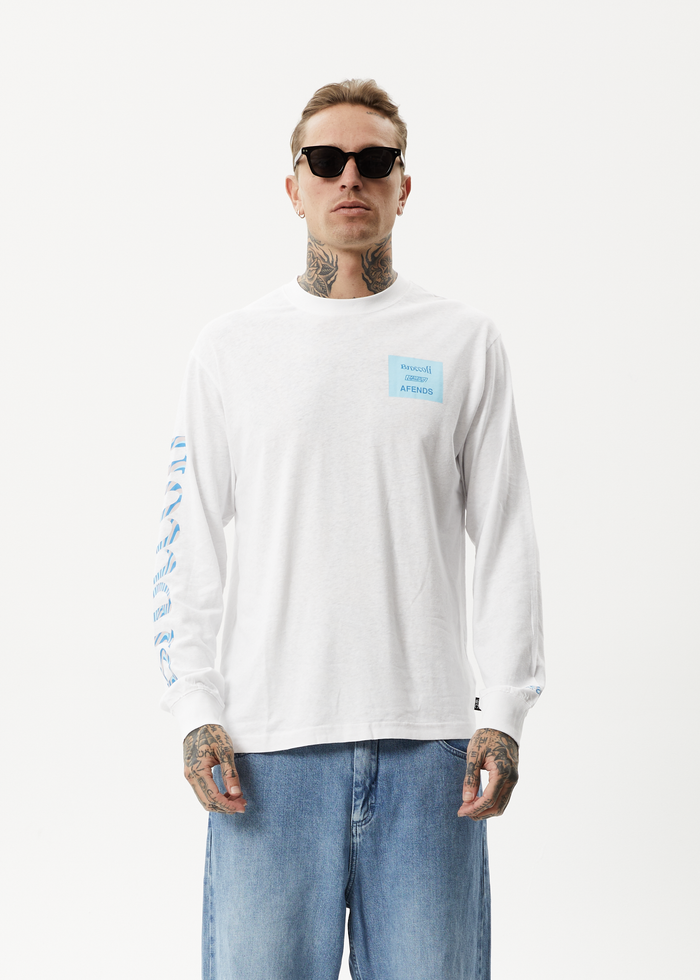 AFENDS Unisex Broccoli - Unisex Long Sleeve T-Shirt - White 