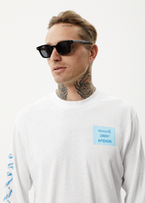 AFENDS Unisex Broccoli - Unisex Long Sleeve T-Shirt - White - Afends unisex broccoli   unisex long sleeve t shirt   white 