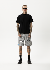 AFENDS Mens Broccoli - Elastic Waist Shorts - Black - Afends mens broccoli   elastic waist shorts   black 