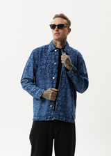 AFENDS Unisex Tagged - Unisex Denim Jacket - Graffiti Blue - Afends unisex tagged   unisex denim jacket   graffiti blue 