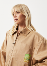 AFENDS Unisex Sleepy Hollow - Unisex Twill Carpenter Jacket - Tan - Afends unisex sleepy hollow   unisex twill carpenter jacket   tan 