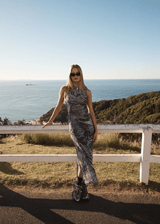 AFENDS Womens Silver Lining - Sheer Dress - Chrome - Afends womens silver lining   sheer dress   chrome 
