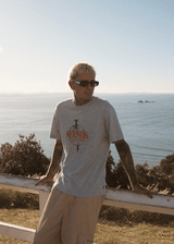 AFENDS Mens Screwed - Retro Tee - Shadow Grey Marle - Afends mens screwed   retro tee   shadow grey marle