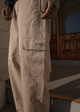 AFENDS Mens Atlas - Twill Cargo Pant - Taupe - Afends mens atlas   twill cargo pant   taupe