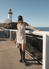 AFENDS Womens Rooney - Mini Dress - Sesame - Afends womens rooney   mini dress   sesame 