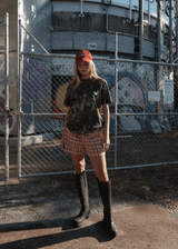 AFENDS Mens Check Out - Boxer Short - Red Check - Afends mens check out   boxer short   red check