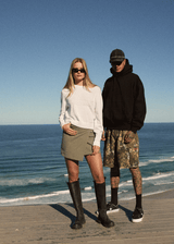 AFENDS Womens Inferno - Knit Crew Neck Jumper - White - Afends womens inferno   knit crew neck jumper   white