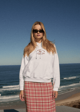 AFENDS Womens Cultivate - Hoodie - White - Afends womens cultivate   hoodie   white