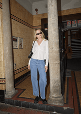 AFENDS Womens Lexi - Low Rise Workwear Jean - Worn Blue - Afends womens lexi   low rise workwear jean   worn blue