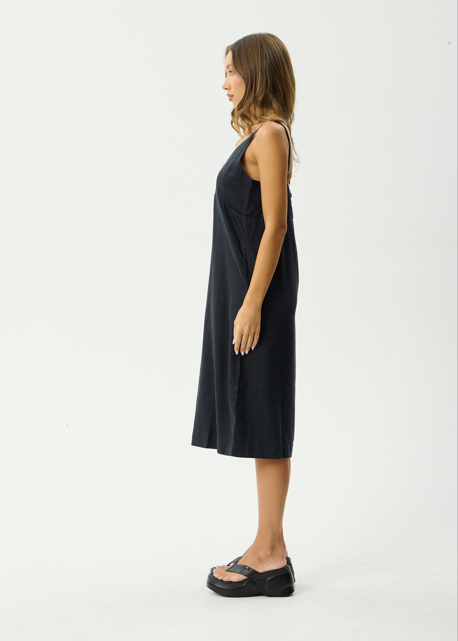 AFENDS Womens Madda - Hemp Slip Dress - Black