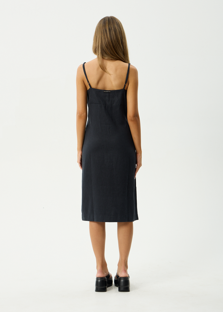 AFENDS Womens Madda - Hemp Slip Dress - Black