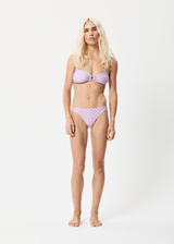 AFENDS Womens Carlo  -  Check Bandeau Bikini Top - Candy - Afends womens carlo   check bandeau bikini top   candy
