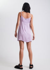 AFENDS Womens Carlo  -  Check Babydoll Mini Dress - Candy Check - Afends womens carlo   check babydoll mini dress   candy check