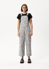 AFENDS Womens Cadet Lucie - Denim Overall - Camo - Afends womens cadet lucie   denim overall   camo
