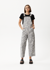 AFENDS Womens Cadet Lucie - Denim Overall - Camo - Afends womens cadet lucie   denim overall   camo