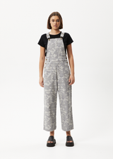 AFENDS Womens Cadet Lucie - Denim Overall - Camo - Afends womens cadet lucie   denim overall   camo