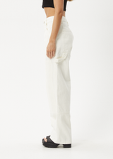 AFENDS Womens Moss - Denim Workwear Jean - Off White - Afends womens moss   denim workwear jean   off white