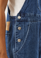 AFENDS Womens Louis - Denim Oversized Overall - Authentic Blue - Afends womens louis   denim oversized overall   authentic blue
