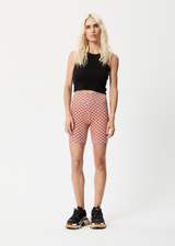 AFENDS Womens Operator - Rib Bike Short - Coral - Afends womens operator   rib bike short   coral w221301 crl xs