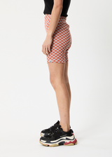 AFENDS Womens Operator - Rib Bike Short - Coral - Afends womens operator   rib bike short   coral