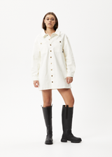 AFENDS Womens Tori - Denim Dress - Off White - Afends womens tori   denim dress   off white 