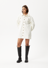 AFENDS Womens Tori - Denim Dress - Off White - Afends womens tori   denim dress   off white 