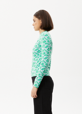 AFENDS Womens See You - Cut Out Long Sleeve Top - Powder Blue - Afends womens see you   cut out long sleeve top   powder blue 