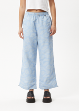 AFENDS Womens Underworld - Spray Pant - Powder Blue - Afends womens underworld   spray pant   powder blue