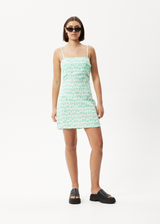 AFENDS Womens Swan - Mini Dress - Lime Green - Afends womens swan   mini dress   lime green 