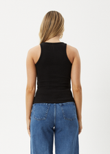 AFENDS Womens Lydia - Rib Singlet - Black - Afends womens lydia   rib singlet   black