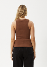 AFENDS Womens Lydia - Rib Singlet - Toffee - Afends womens lydia   rib singlet   toffee