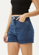 AFENDS Womens Seventy Threes - Denim Short - Authentic Blue - Afends womens seventy threes   denim short   authentic blue